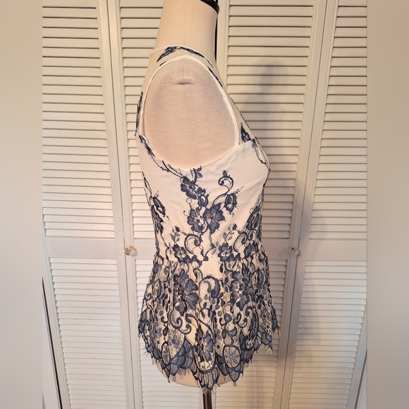 Devlin Embroidery Lace Peplum Top Small NWOT *P - Picture 4 of 6